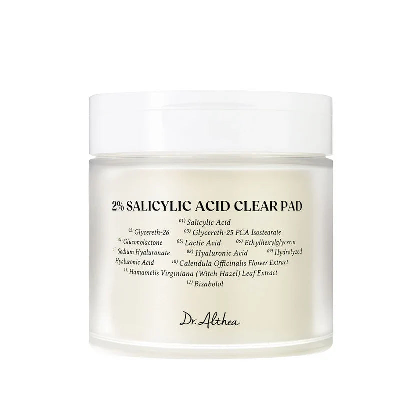 Dr. Althea 2% Salicylic Acid Clear Pad – BHA diskeliai, 60 vnt.
