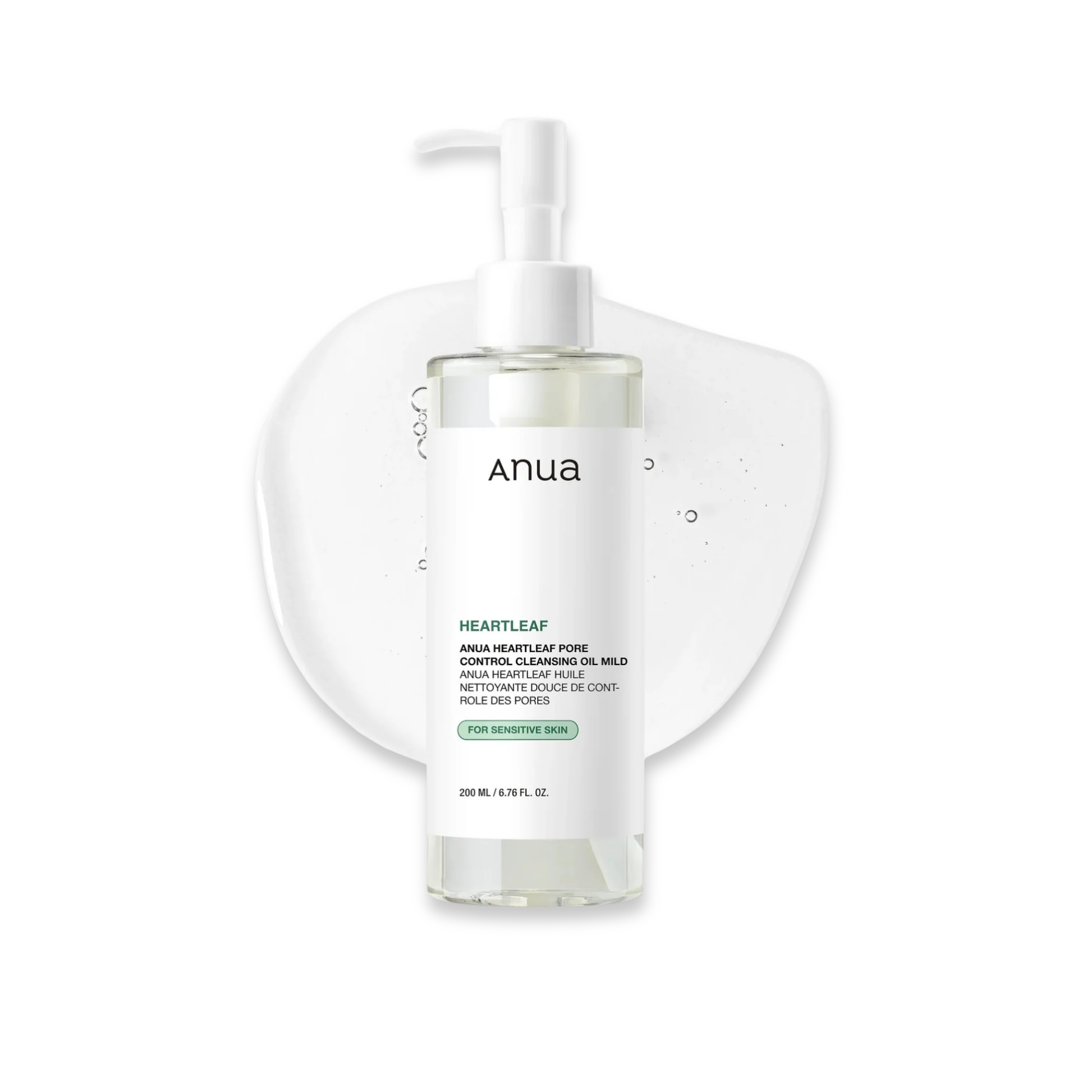 Anua Heartleaf Pore Control Mild valomasis aliejus jautriai odai, 200 ml