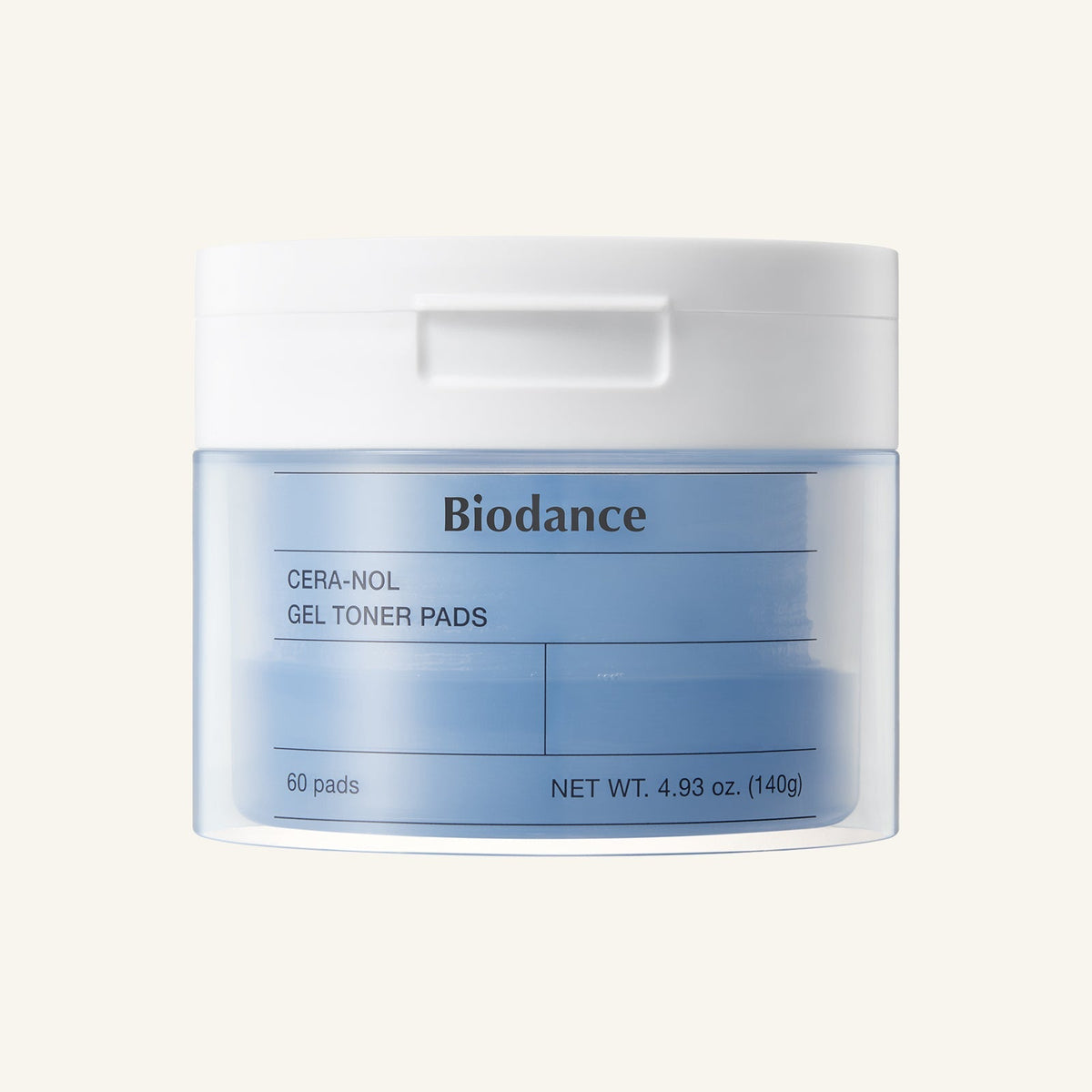 BIODANCE Cera-nol Gel Toner Pads drėkinamieji toniko padeliai su keramidais, 60 vnt.