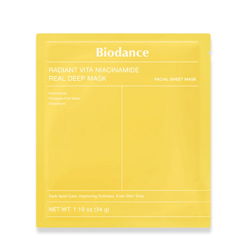 Biodance Radiant Vita Niacinamide Real Deep veido kaukė, 34 g