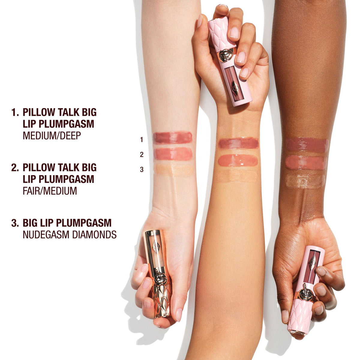 Charlotte Tilbury Big Lip Plumpgasm lūpų blizgis, Pillow Talk (Fair/Medium) - GlamoraBeauty