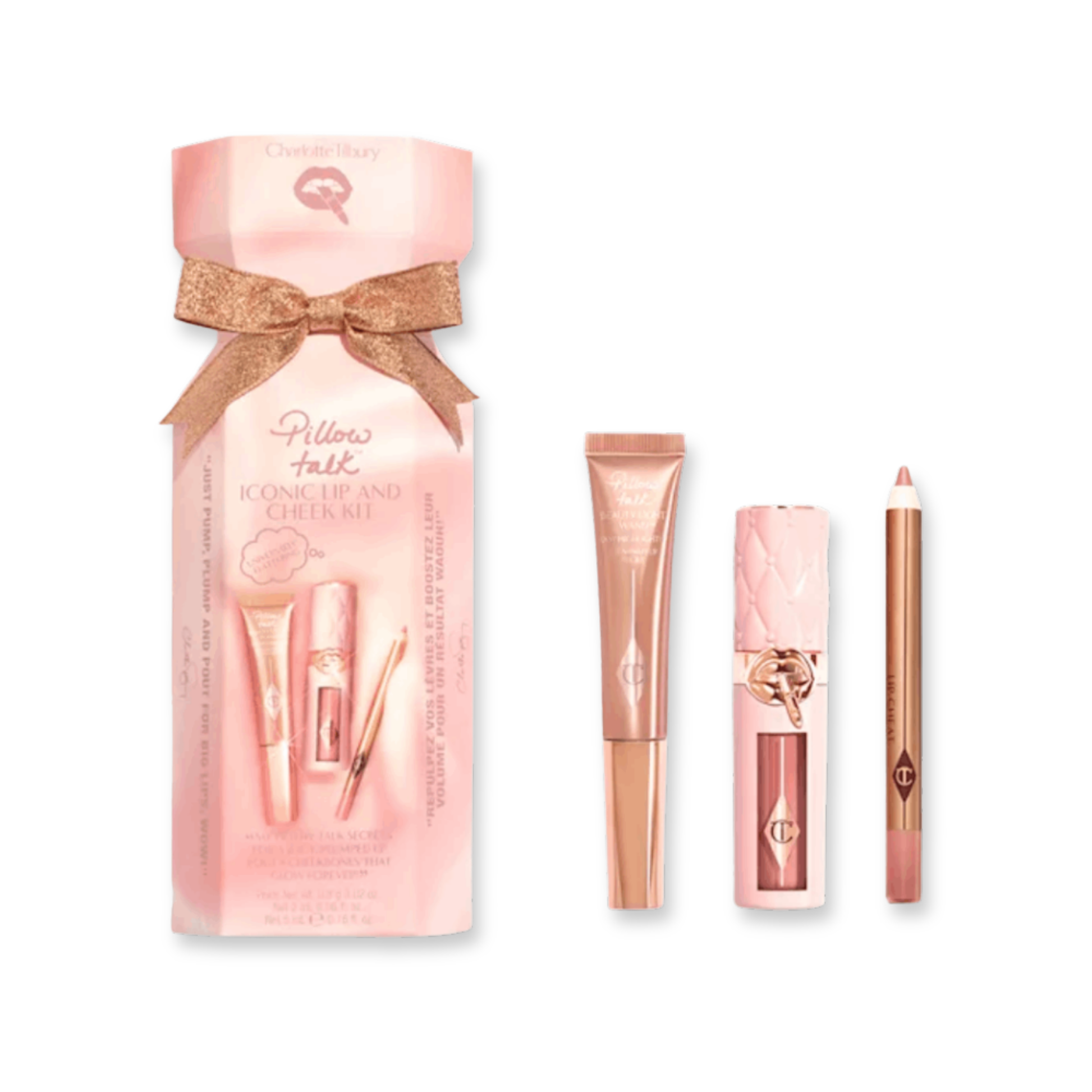 Charlotte Tilbury Pillow Talk Iconic Lip and Cheek Kit - lūpų ir skruostų rinkinys