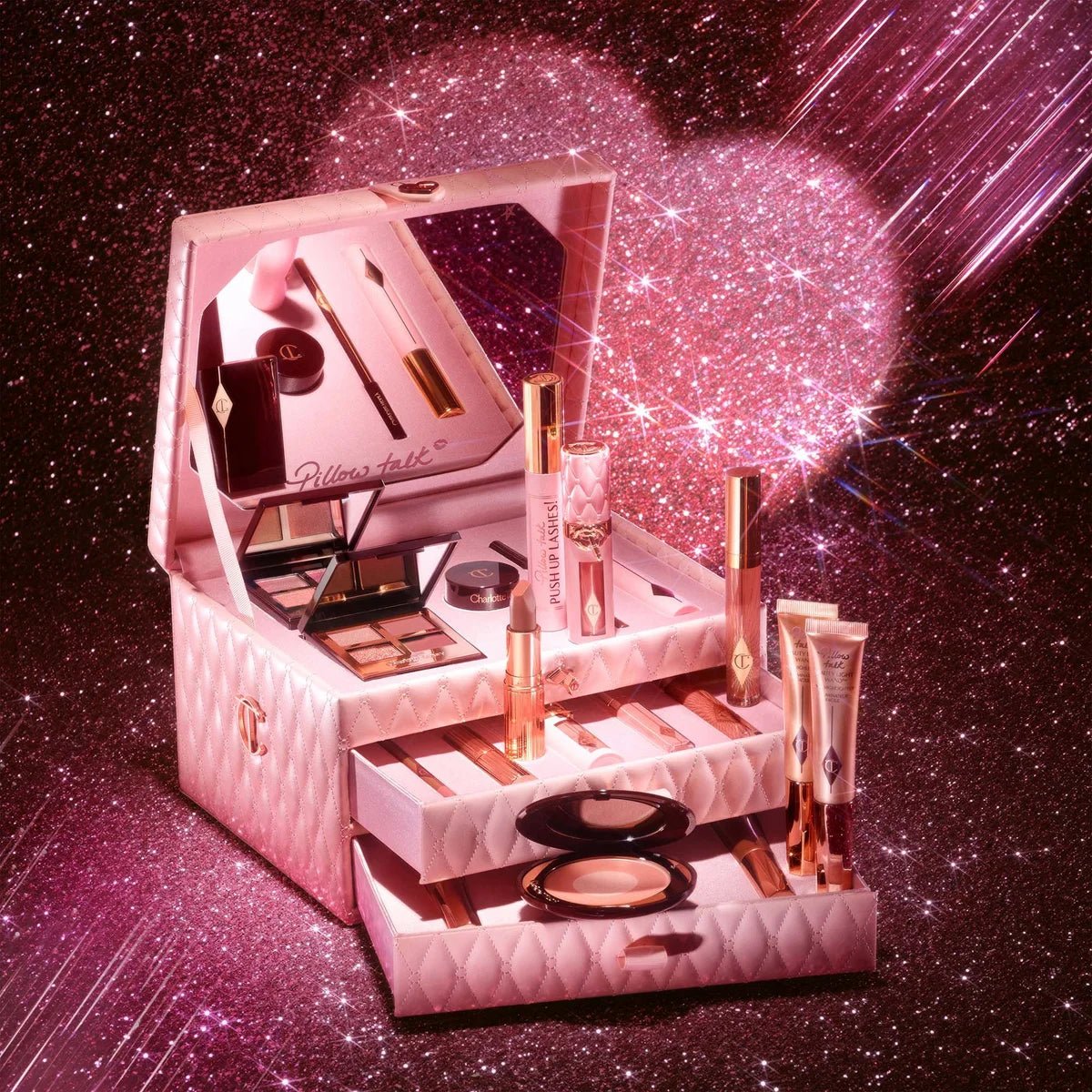 Charlotte Tilbury Pillow Talk Dreams Come True dovanų rinkinys su kosmetine - GlamoraBeauty