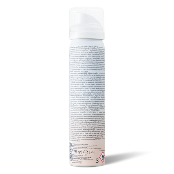 Paese Ultra-light protective mist over make-up SPF 50 (75ml)