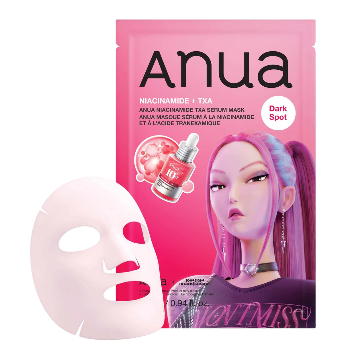 Anua K-Pop Demon Hunters Niacinamide TXA Serum Mask - veido kaukė