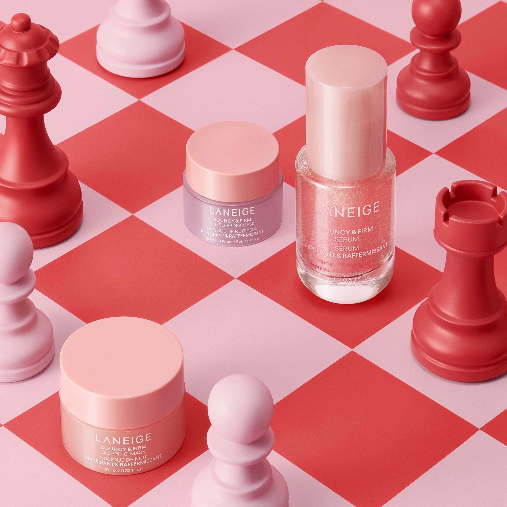 Laneige ''Bouncy & Firm'' Mini Skin Rinkinys