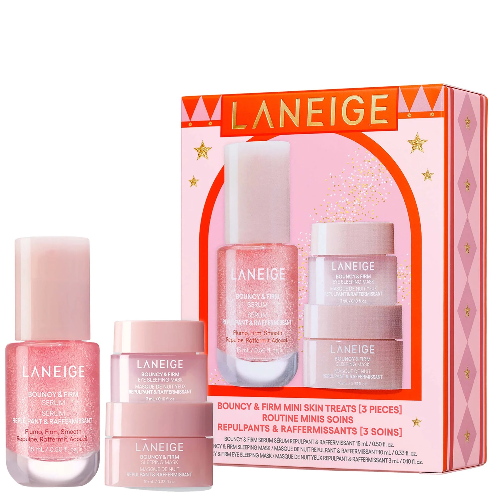 Laneige ''Bouncy & Firm'' Mini Skin Rinkinys