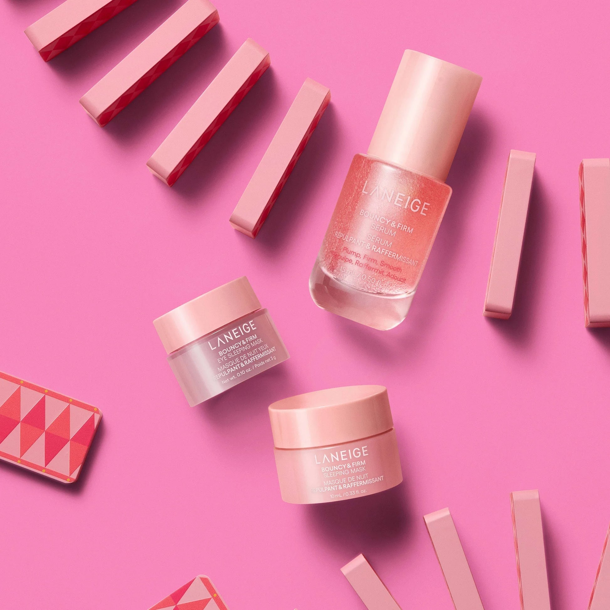 Laneige ''Bouncy & Firm'' Mini Skin Rinkinys