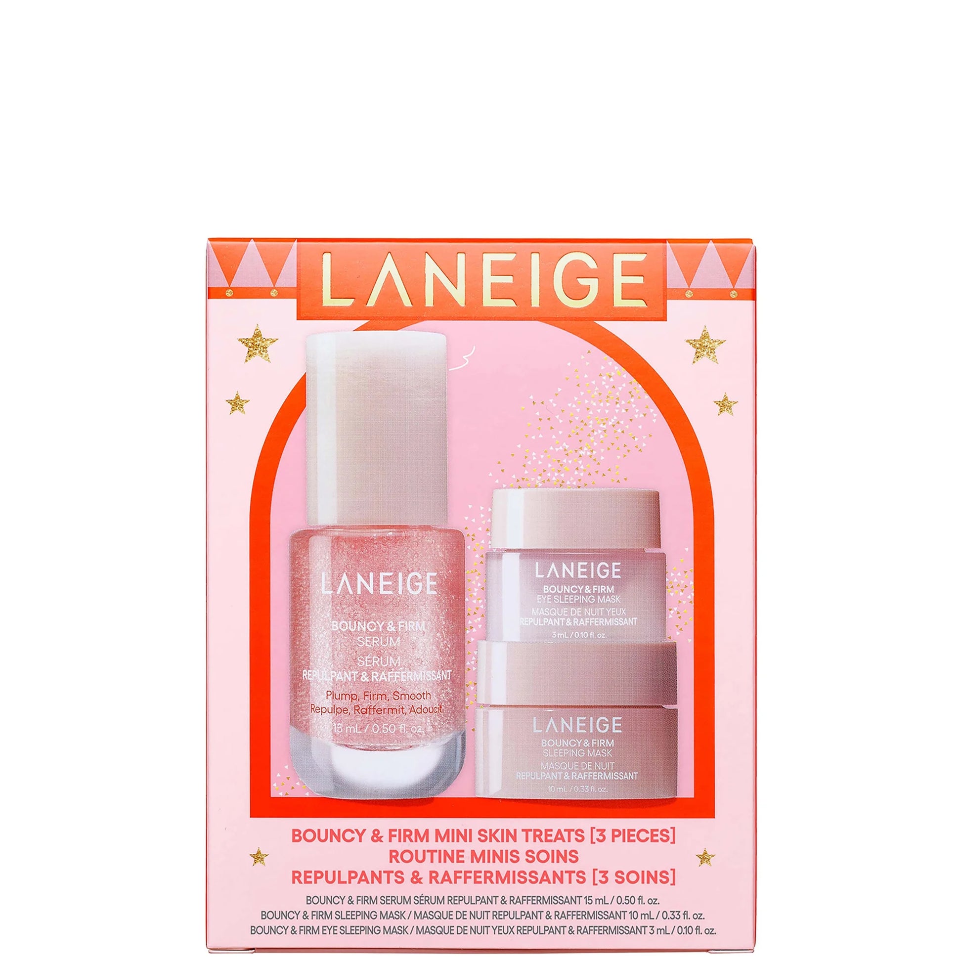 Laneige ''Bouncy & Firm'' Mini Skin Rinkinys