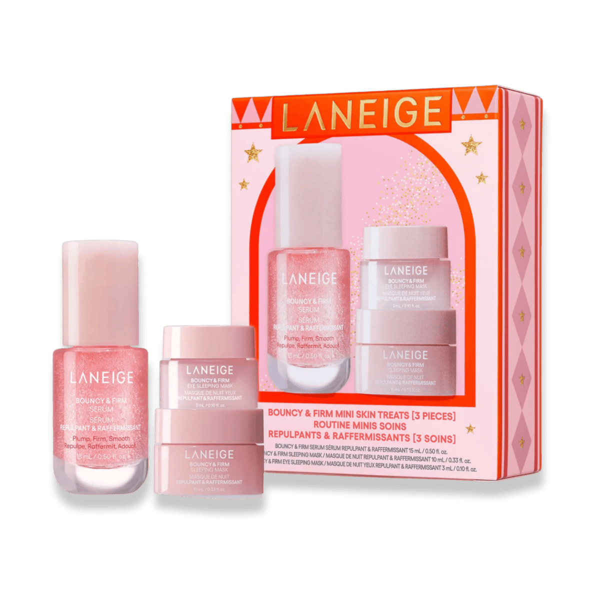 Laneige Bouncy & Firm Mini veido priežiūros rinkinys - GlamoraBeauty