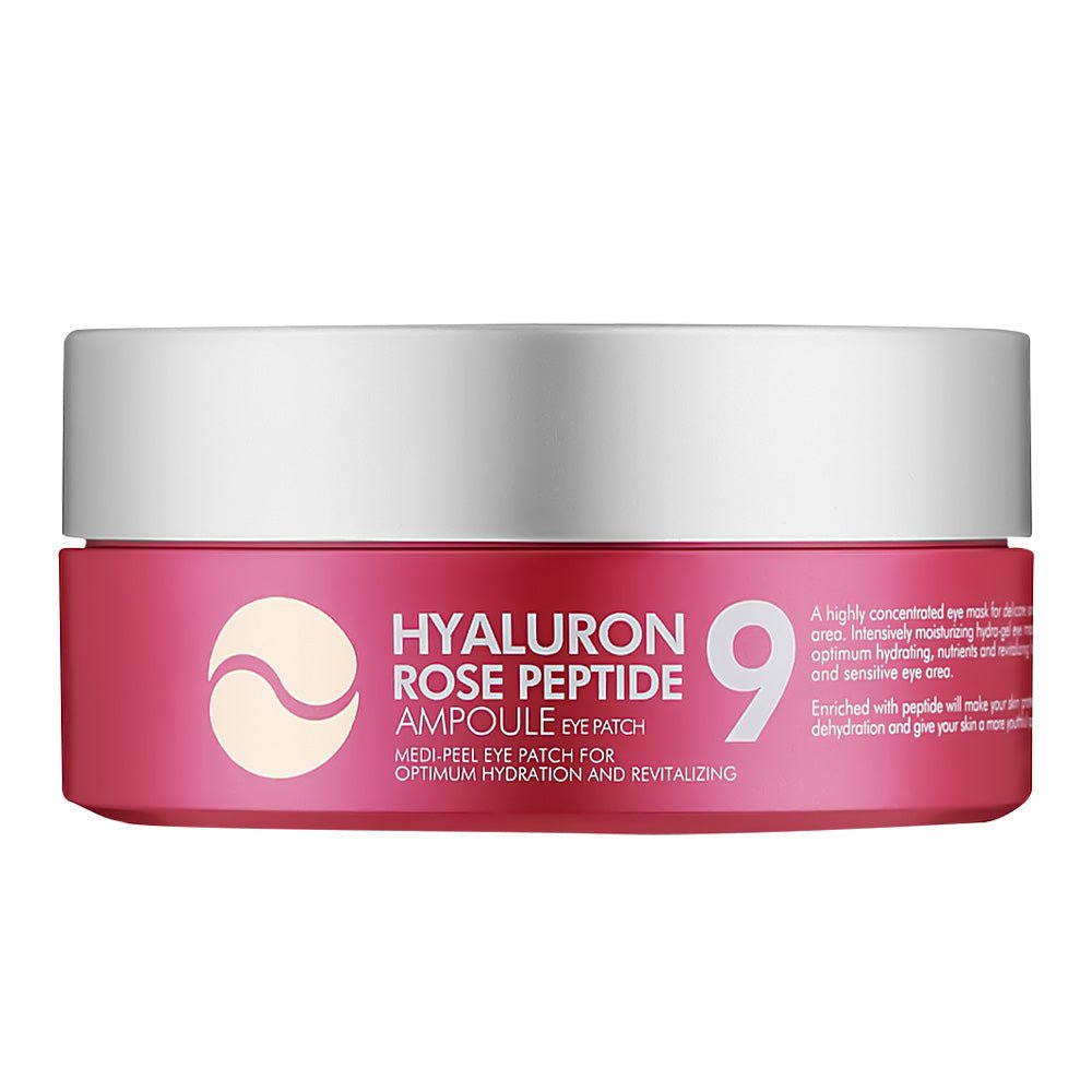 MEDI-PEEL Hyaluron Rose Peptide 9 Ampoule Eye Patch drėkinamosios paakių pagalvėlės, 60 vnt.