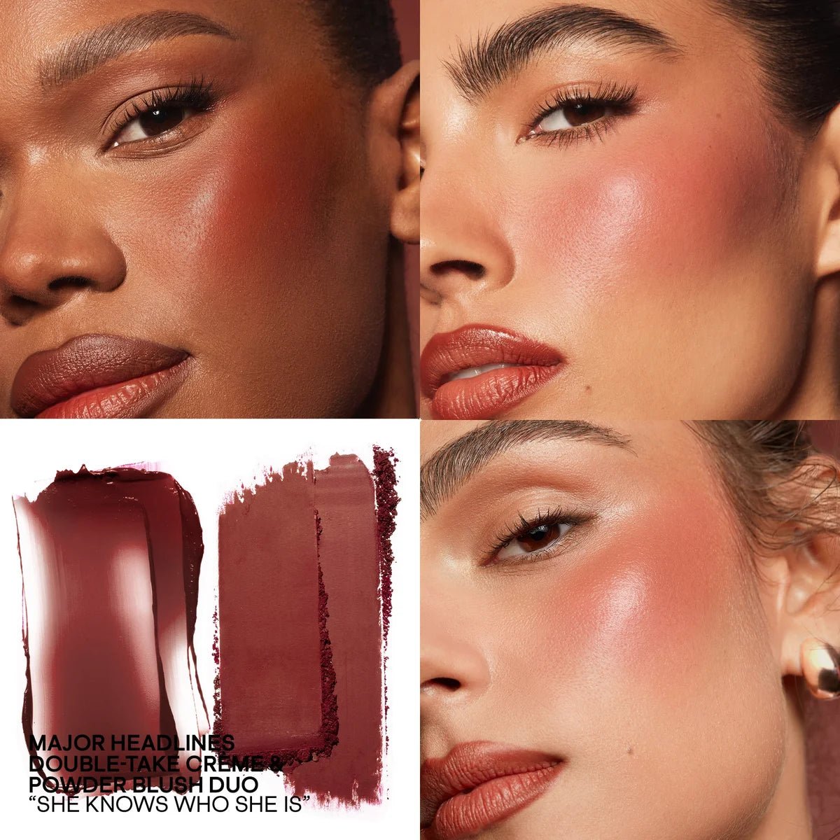 Patrick Ta Major Headlines Double-Take kreminiai ir pudriniai skaistalai, She Knows Who She Is - GlamoraBeauty