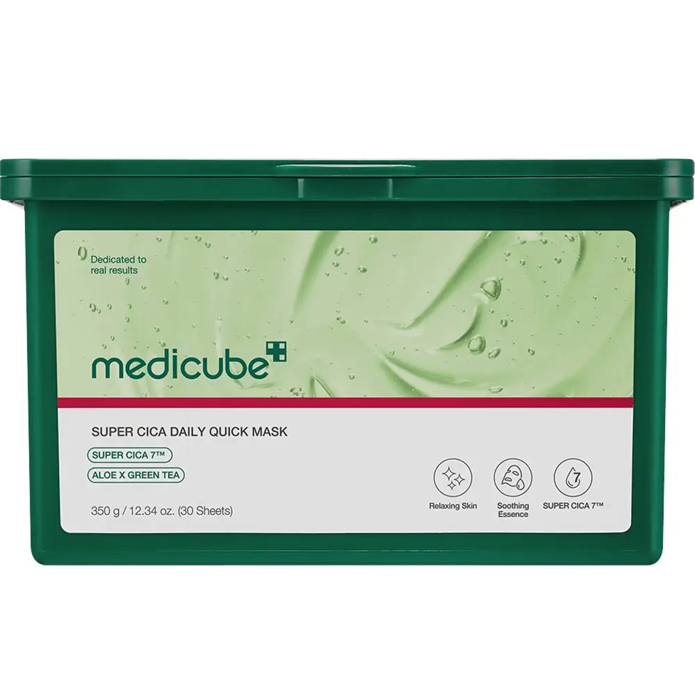 MEDICUBE Super Cica Daily Quick Mask – lakštinė kaukė, 30 vnt.